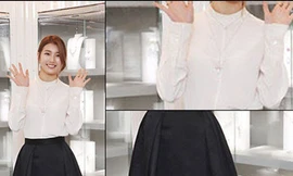 Sao Hàn phối đồ tài tình với sơ mi trắng