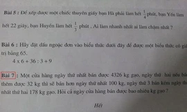 Phụ huynh choáng với đề toán... ‘tự đoán’
