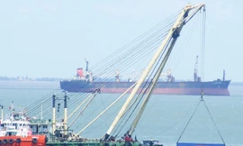 Vụ chìm tàu chở 66 container ô tô: Chống dầu tràn