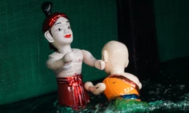 Trình làng vở diễn rối nước đón Tết Nguyên đán 2025 