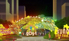 Rồng dài hơn 100m sẽ xuất hiện trên Đường hoa Nguyễn Huệ Tết 2024