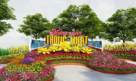 Metro số 1 được tái hiện trên Đường hoa Nguyễn Huệ dịp Tết