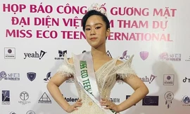 'Người đẹp nhí' mang 2 dòng máu Việt- Sing giành vương miện Miss Eco Teen Việt Nam