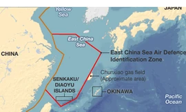 Vùng nhận dạng phòng không do Trung Quốc thiết lập có hiệu lực từ ngày 23/11/2013