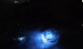 Một quầng sáng trong bức ảnh là kết quả của hiện tượng sét đánh