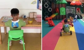 Cậu bé 5 tuổi bị bỏ mặc ở trường mầm non