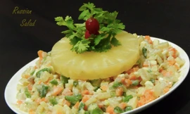 Xa-lát Nga là món ăn phổ biến ở nhiều nhà hàng