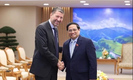 Thủ tướng Phạm Minh Chính tiếp Tổng giám đốc tập đoàn Adidas Kasper Rorsted. (Ảnh: Chinhphu.vn)