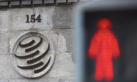 Logo của WTO tại Thuỵ Sĩ. (Ảnh: Reuters)