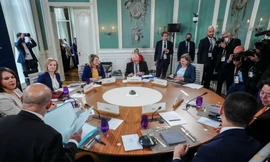 Ngoại trưởng các nước G7 trong cuộc họp ngày 13/5 tại Đức. (Ảnh: Reuters)