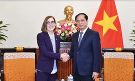 Bộ trưởng Bùi Thanh Sơn tiếp Thống đốc Oregon Katherine Brown. (Ảnh: Mofa)