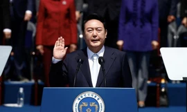 Tân Tổng thống Hàn Quốc Yoon Suk-yeol khẳng định sẵn sàng đưa ra kế hoạch kinh tế táo bạo nếu Triều Tiên phi hạt nhân. (Ảnh: Reuters)