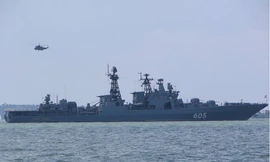 Tàu săn ngầm Đô đốc Levchenko của Nga. (Ảnh: Tass)