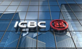 Logo trước trụ sở của ngân hàng ICBC