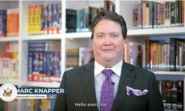 Đại sứ Mỹ tại Việt Nam Marc Knapper. (Ảnh chụp từ clip)