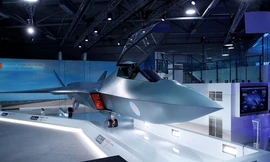 Một mẫu tiêm kích Tempest được trưng bày năm 2018. (Ảnh: Reuters)