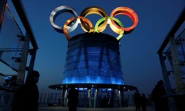 Biểu tượng của Olympic ở Bắc Kinh. (Ảnh: Reuters)