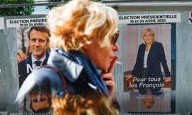 Hơn 10% cử tri Pháp vẫn chưa quyết định sẽ bầu cho ông Macron hay bà Le Pen. (Ảnh: Reuters)