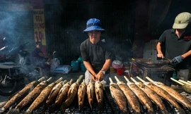 Phố cá lóc nướng lớn nhất TPHCM tất bật trước ngày vía Thần tài