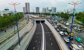 Cận cảnh hầm chui ở nút giao lớn nhất TPHCM trước ngày thông xe