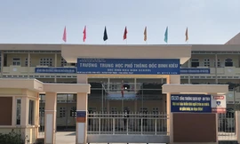 Trường THPT Đốc Binh Kiều nơi xảy ra sự việc. Ảnh: Trần Ngọc