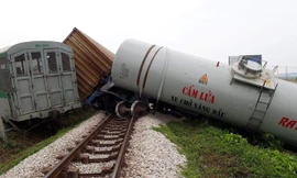 Hiện trường tai nạn. Ảnh: Cảnh Huệ.