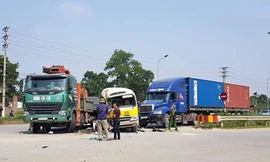 Hiện trường vụ tai nạn. Ảnh: Thanh Hà.