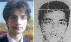 Bức ảnh được cho là của Ahmed Agha (trái) và bức ảnh được cho là của Firas Dardar. Ảnh do Bộ Tư pháp Mỹ cung cấp.