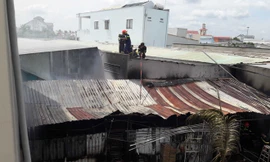 Hiện trường vụ cháy. Ảnh: Khánh Nguyên.