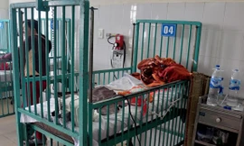 Giường bệnh điều trị cho bé Hồ Công Phượng ở Bệnh viện đa khoa Quảng Ngãi. Ảnh: Minh Hoàng/Zing