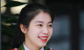 Nữ sinh cảnh sát trình diễn võ thuật ấn tượng trên truyền hình