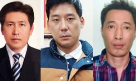 Một số "soái ca" người Hàn trốn truy nã bị bắt tại Việt Nam (từ trái qua): Kang Yoon Yong, Kim Woon Hoon, Lee Wan Su.