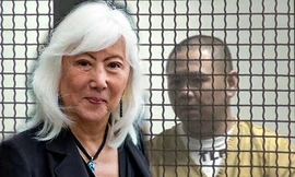 Luật sư Mia Yamamoto bảo vệ cho diễn viên Minh Béo trước tòa.