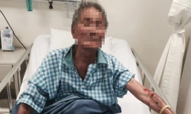 Cụ ông hồi phục khỏe mạnh sau 3 tuần điều trị. Ảnh: T.P.