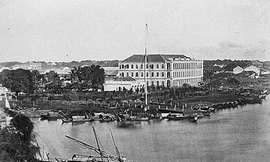 Ngay sau khi chiếm được Nam kỳ, Pháp bắt tay vào việc xây dựng Sài Gòn. Ảnh: Tư liệu.