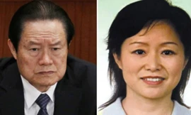 Lý Hiểu Mai (phải) được cho là tình nhân của Chu Vĩnh Khang. Ảnh: SCMP.