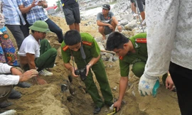 Hiện trường vụ tai nạn. Ảnh: Phạm Nhài.