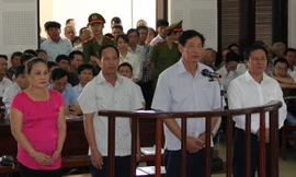 Các bị cáo tại tòa. Ảnh: Phương Trang.