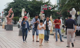 Đà Nẵng: Game thủ vây kín vườn tượng Bạch Đằng săn pokémon