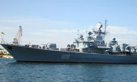 Tàu hộ vệ Hetman Sahaydachniy U130 của Hải quân Ukraine.