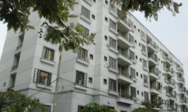 Khu tập thể C2 – nơi các hộ dân được bố trí chỗ ở tạm. Ảnh: Tuấn Nguyễn