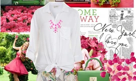 Tránh đơn điệu cho sơ mi trắng!