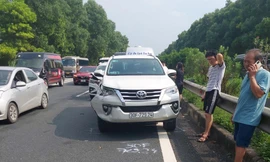 Hiện trường vụ 5 xe đâm liên hoàn trên cao tốc Ninh Bình – Cầu Giẽ