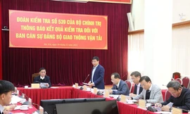 Đoàn kiểm tra của Bộ Chính trị làm việc với Bộ Giao thông vận tải