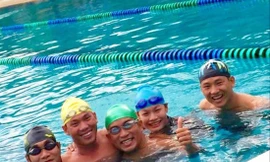 Các vận động viên bơi lội người khuyết tật Việt Nam luôn lạc quan và thi đấu hết mình Ảnh từ facebook vận động viên Thanh Tùng