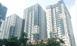 Một chung cư có thời hạn sử dụng trên đường Nguyễn Tuân (Thanh Xuân, Hà Nội). Ảnh: Như Ý