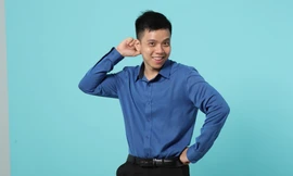 Sự kết hợp và lồng ghép âm nhạc trong giảng dạy là “đặc sản” của thầy giáo Nguyễn Thái Dương. Ảnh: NVCC