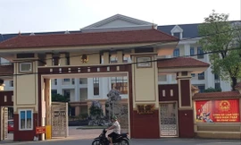 Trụ sở UBND huyện Vĩnh Tường nơi xảy ra việc đưa và nhận hối lộ. Ảnh:Minh Đức