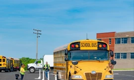 Xe buýt học sinh của Mỹ. Ảnh minh họa 