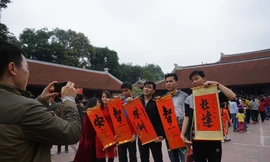 Văn Miếu Quốc Tử Giám dần trở thành một trong những không gian văn hóa sáng tạo lớn của Hà Nội Ảnh: NGUYÊN KHÁNH